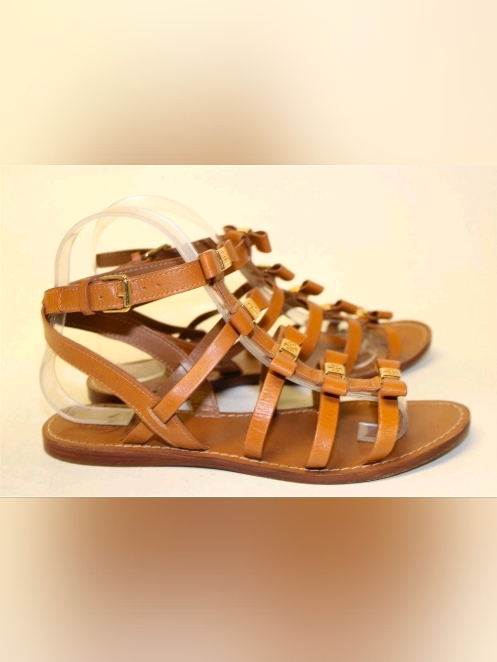 Tory Burch Kira Gladiator Sandals Womens Size 7 M Leather Buckle Strappy Shoes - Picture 6 of 13